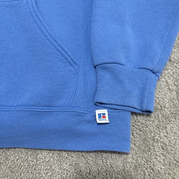 VINTAGE UCLA Bruins Softball Russell Athletic Sweatshirt Blue Hoodie Size L - Picture 2 of 6